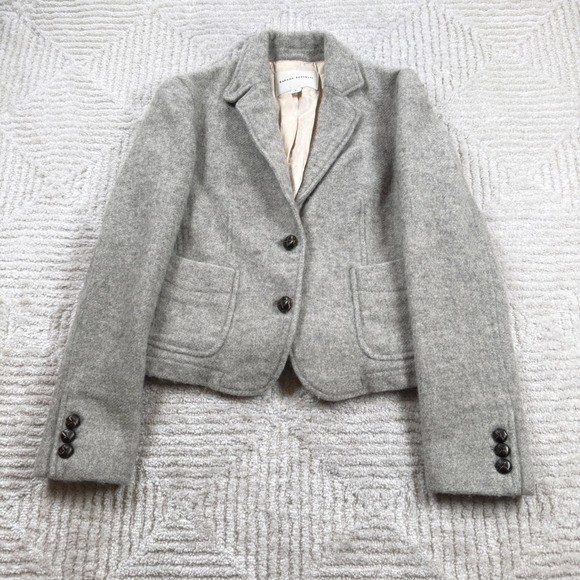 Banana Republic Jackets & Blazers - Banana Republic Wool Blazer Womens 4 Grey Tailored Preppy Old Money Vintage Y2K